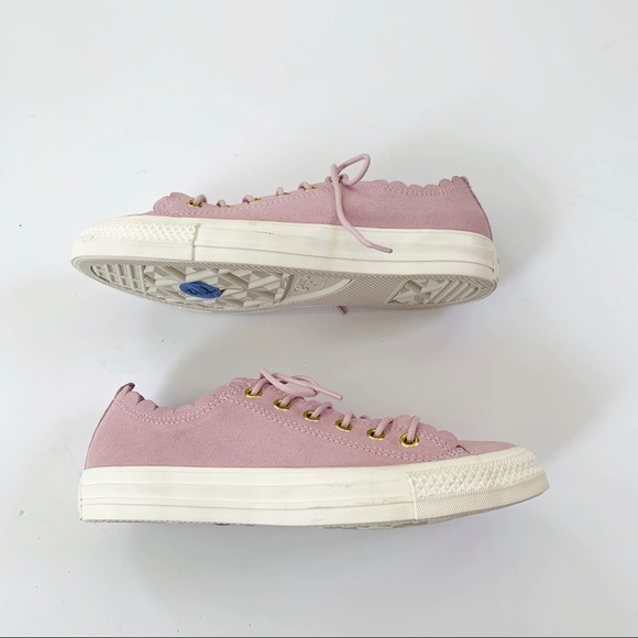 Converse Chuck Taylor All Star Pink Suede Sneakers - Picture 7 of 8
